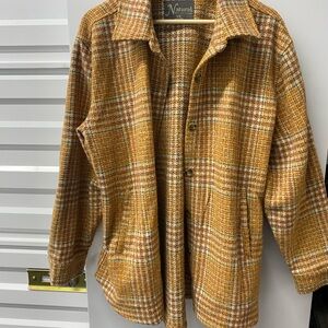 Plaid Button-Up Jacket